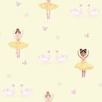 Holden Decor Make Believe Ballerina Dancer Yellow Wallpaper 12462
