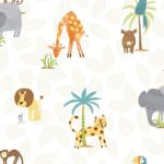 Holden Decor Make Believe Jungle Animals Multicoloured Wallpaper 12541