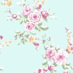 Catherine Lansfield Canterbury Floral Duck Egg Wallpaper 165500