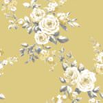 Catherine Lansfield Canterbury Floral Ochre Wallpaper 165501