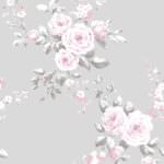 Catherine Lansfield Canterbury Floral Grey & Pink Wallpaper 165503