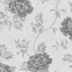 Darcy James Rosalind Floral Grey Wallpaper 173501