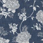 Darcy James Rosalind Floral Metallic Blue Wallpaper 173503