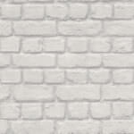 Rasch Brick Effect Light Grey Wallpaper 226713