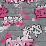Rasch Graffiti Brick Multicoloured Kids & Teens Wallpaper 237818