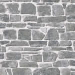 Rasch Brick Stone Effect Grey Wallpaper 265620