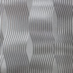 Arthouse Foil Wave Silver Wallpaper 294501