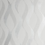 Arthouse Luxe Ribbon White / Silver Wallpaper 295502