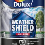Dulux Weathershield Exterior Paint Gloss 750ml Black