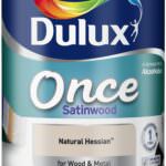 Dulux Once Satinwood Paint 750ml Natural Hessian