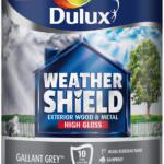 Dulux Weathershield Exterior Paint Gloss 750ml Gallant Grey