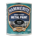 Hammerite SATIN Direct to Rust Metal Paint 750ml Black
