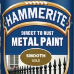 Hammerite Direct to Rust Smooth Metal Paint Aerosol 400ml Gold