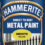 Hammerite Direct to Rust Smooth Metal Paint Aerosol 400ml Yellow
