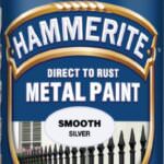 Hammerite Direct to Rust Smooth Metal Paint Aerosol 400ml Silver