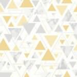 Debona Chantilly Geometric Yellow Wallpaper 5014