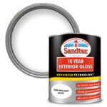 Sandtex 10 Year Exterior Gloss Wood & Metal Paint 750ml White