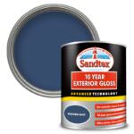 Sandtex 10 Year Exterior Gloss Wood & Metal Paint 750ml Oxford Blue