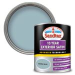 Sandtex 10 Year Exterior Satin Wood & Metal Paint 750ml Gentle Blue