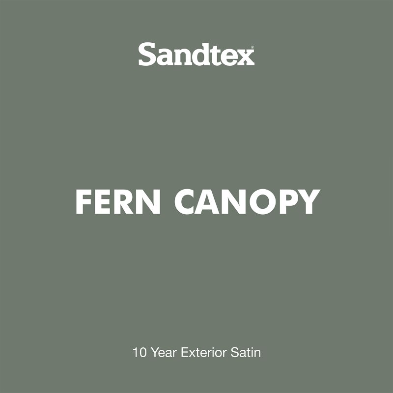 Sandtex 10 Year Exterior Satin Wood & Metal Paint 750ml Fern Canopy ...
