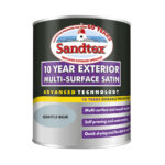Sandtex 10 Year Exterior Multi-Surface Satin Wood & Metal Paint 750ml Gentle Blue