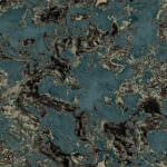 Debona Liquid Marble Teal & Gold Wallpaper 6363