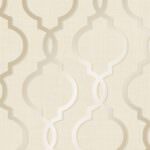 Holden Decor Laticia Trellis Geometric Cream & Gold Wallpaper 65491