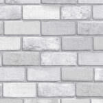 Arthouse Diamond Brick Silver Wallpaper 669401