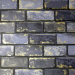 Arthouse Metallic Brick Navy / Gold Wallpaper 692200