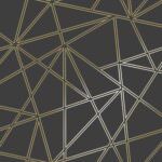 Holden Decor 3D Apex Geometric Black & Gold Wallpaper 90114