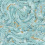Holden Decor Minerals Azurite Marble Teal Wallpaper 90120