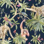 Holden Decor Fantasia Jungle Animals Navy Wallpaper 90690