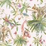 Holden Decor Fantasia Jungle Animals Light Pink Wallpaper 90691