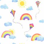 Holden Decor Flying Kites Multicoloured Wallpaper 91020