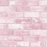 Debona Glitter Brick Pink Wallpaper 9806