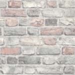 Grandeco Vintage House Brick Pastel Wallpaper A28902