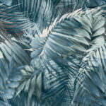 Grandeco Life Nomad Antigua Palm Blue Wallpaper 170705