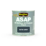 Rustins Quick Drying ASAP All Purpose All Surface Satin Paint Grey 1L