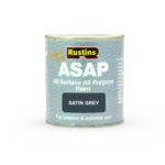 Rustins Quick Drying ASAP All Purpose All Surface Satin Paint Grey 500ml
