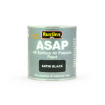 Rustins Quick Drying ASAP All Purpose All Surface Satin Paint Black 1L