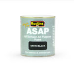 Rustins Quick Drying ASAP All Purpose All Surface Satin Paint Black 500ml