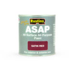 Rustins Quick Drying ASAP All Purpose All Surface Satin Paint Red 1L