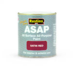 Rustins Quick Drying ASAP All Purpose All Surface Satin Paint Red 500ml