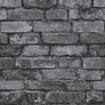 Fine Decor Distinctive Brick Charcoal & Black Wallpaper FD31284