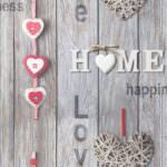 Fine Decor Love Your Home Wood Panels Red Wallpaper FD41718