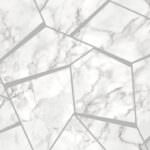 Fine Decor Fractal Metallic Marble Silver Wallpaper FD42263