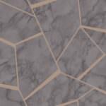 Fine Decor Fractal Metallic Marble Charcoal Wallpaper FD42266