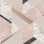 Fine Decor Marblesque Geometric Marble Pink Wallpaper FD42303