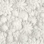 Fine Decor Dimensions Floral White & Grey Wallpaper FD42554