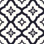 FloorPops FP2480 Comet Peel & Stick Floor Tiles – Black & White